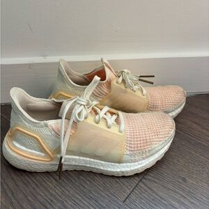 Adidas Ultraboost White and Peach